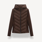 Women's Quilted Jacket | Chevron Stitch, Lightweight, Hooded Layering 1