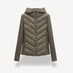 Women's Quilted Jacket | Chevron Stitch, Lightweight, Hooded Layering 2