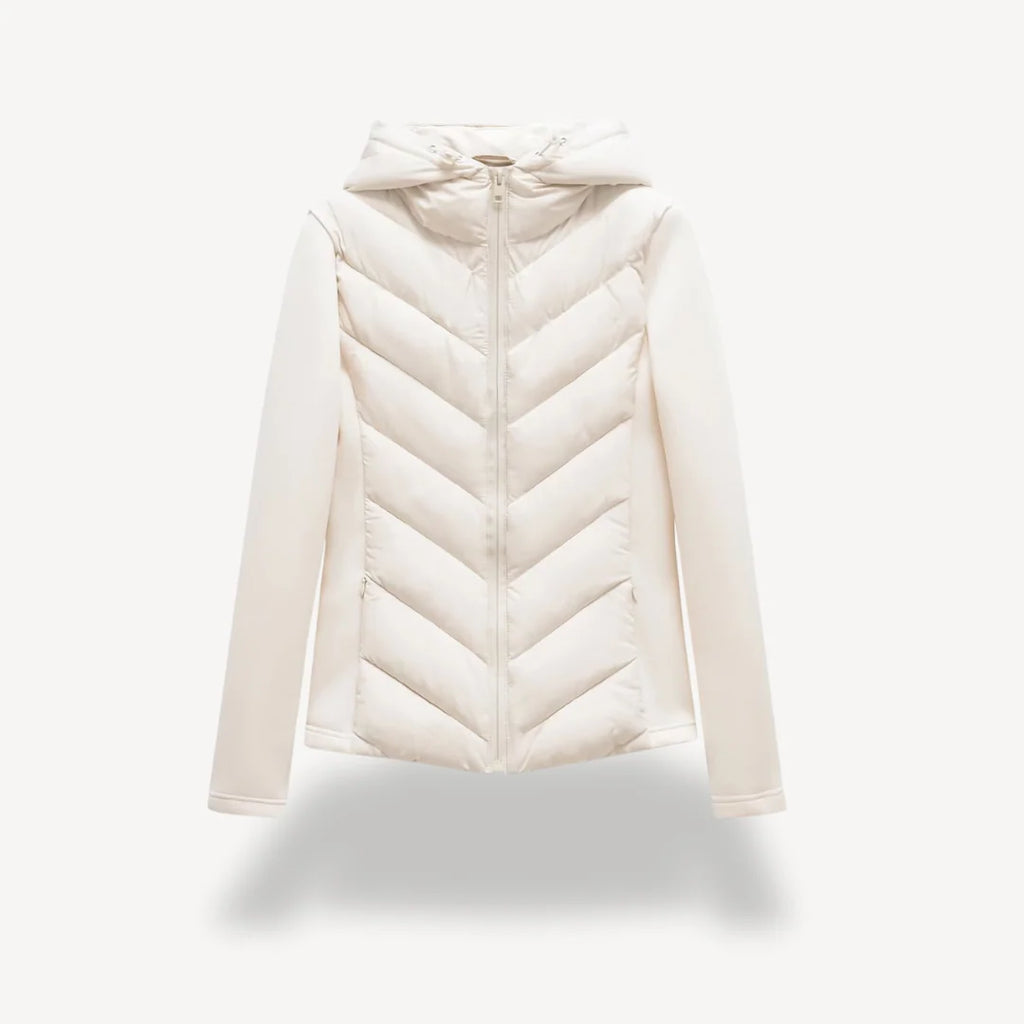 Women's Quilted Jacket | Chevron Stitch, Lightweight, Hooded Layering 3