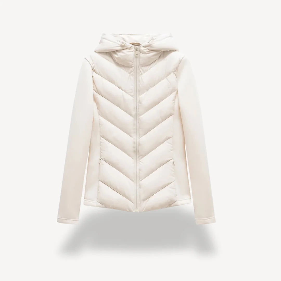 Women's Quilted Jacket | Chevron Stitch, Lightweight, Hooded Layering 3