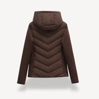 Women's Quilted Jacket | Chevron Stitch, Lightweight, Hooded Layering 4