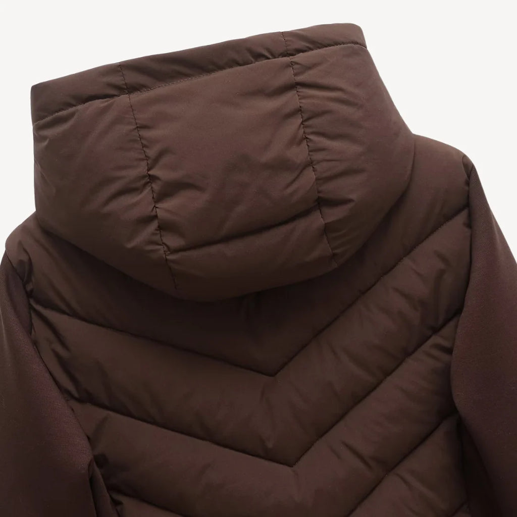 Women's Quilted Jacket | Chevron Stitch, Lightweight, Hooded Layering 6