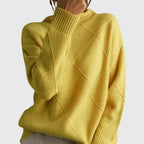 Women's Roll Neck Jumper | Soft Knit, Geometric Pattern, Cozy Warmth 11