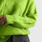 Women's Roll Neck Jumper | Soft Knit, Geometric Pattern, Cozy Warmth 8