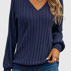 Women's Sweater | Comfortable Ribbed V-Neck Jumper, Versatile Fit 2