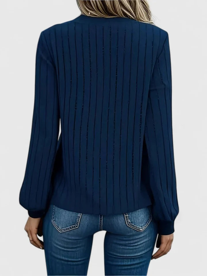 Women's Sweater | Comfortable Ribbed V-Neck Jumper, Versatile Fit 4