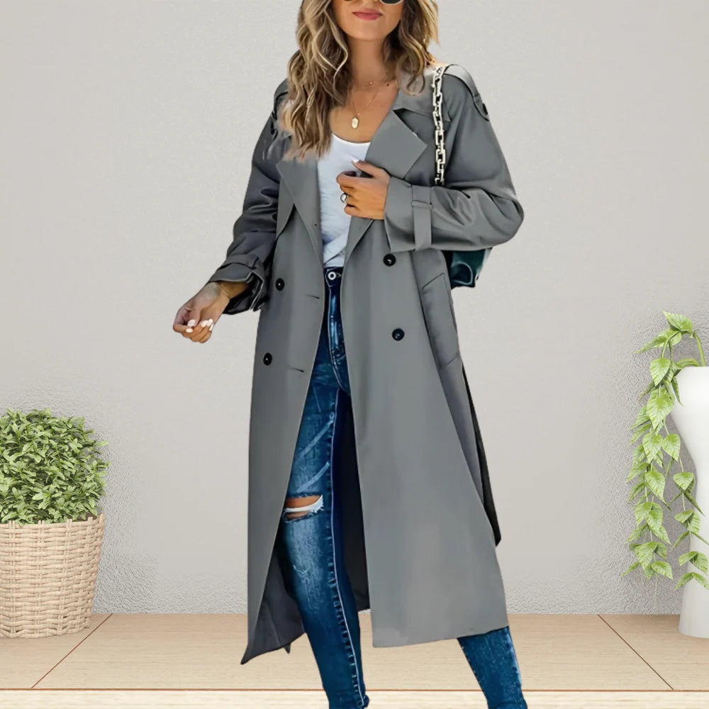 Women's Trench Coat | Double-Breasted, Mid-Length, Regular Fit 3