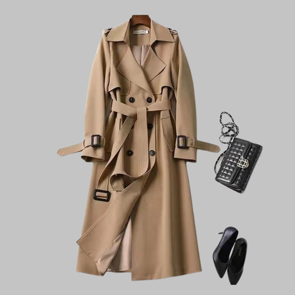 Women's Trench Coat | Knee-Length, Loose Fit, Elegant Tailoring 0