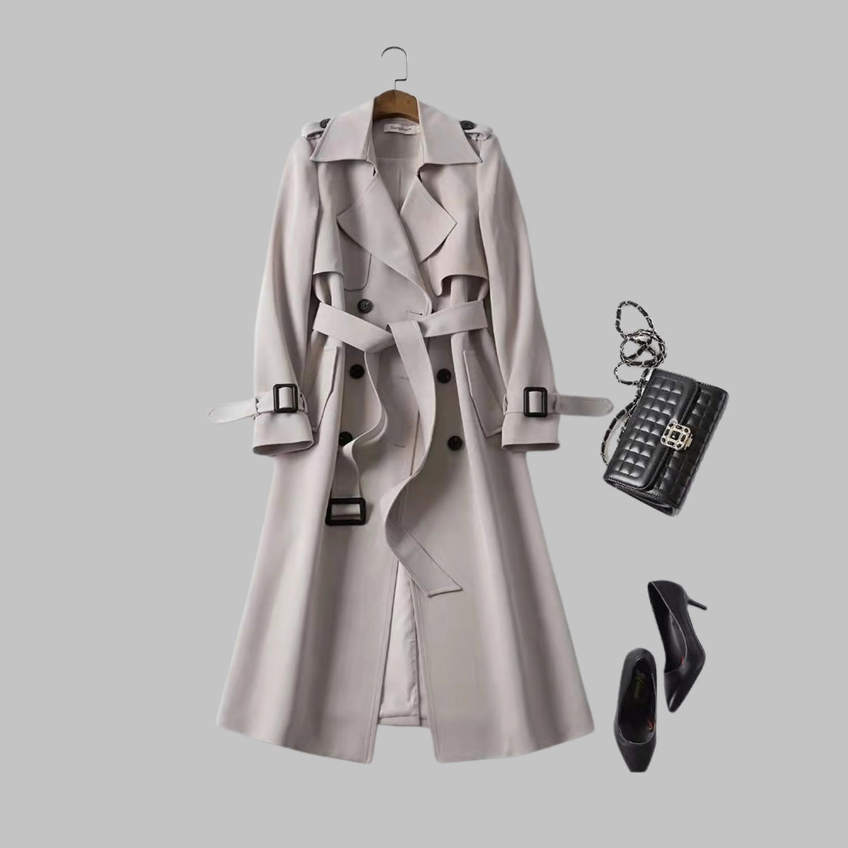 Women's Trench Coat | Knee-Length, Loose Fit, Elegant Tailoring 2