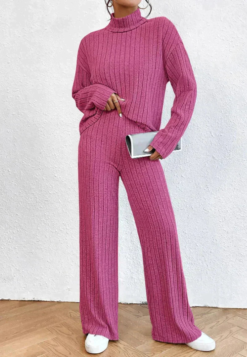 Women's Two Piece Set | Stretchy Pants and Sweater for Fall and Winter 0