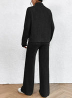 Women's Two Piece Set | Stretchy Pants and Sweater for Fall and Winter 1