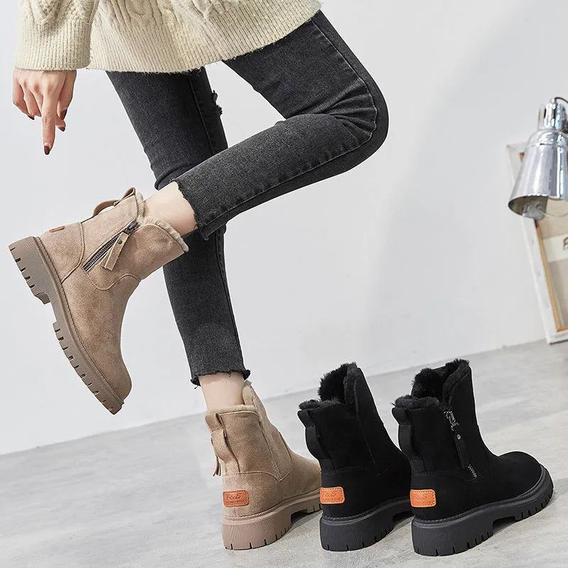 Women's Winter Boots | Faux-Fur Lined, Slip-On, Suede Finish 3