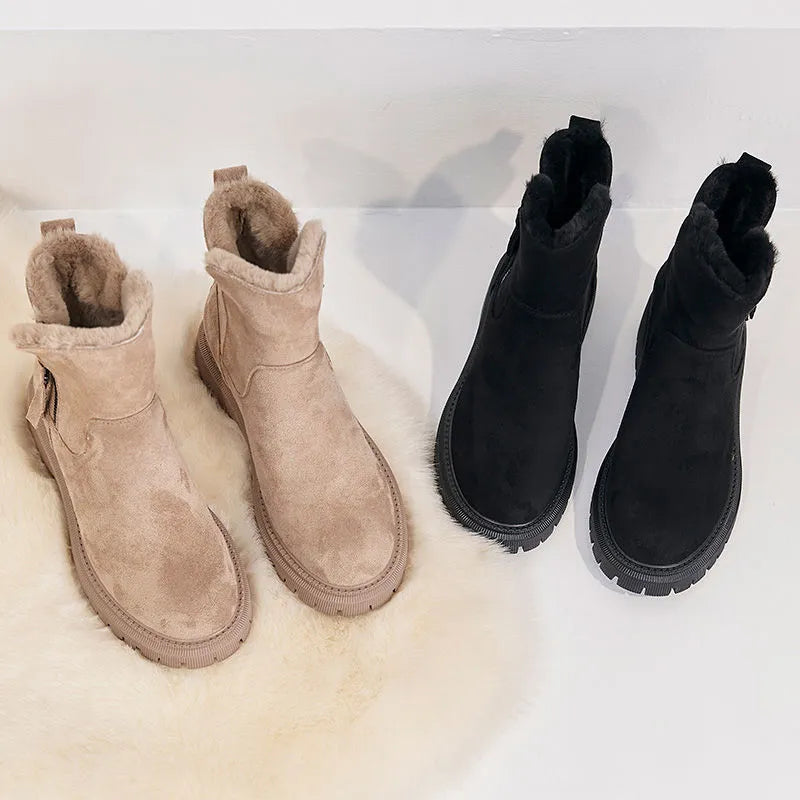 Women's Winter Boots | Faux-Fur Lined, Slip-On, Suede Finish 4