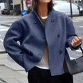 Women's Winter Coat | Cozy Long Sleeve Stand Collar Design 0