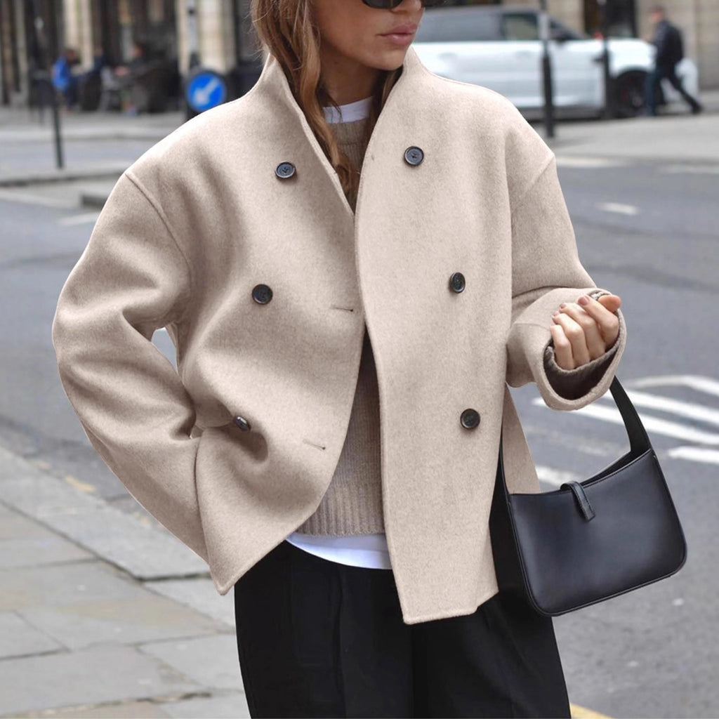 Women's Winter Coat | Cozy Long Sleeve Stand Collar Design 1