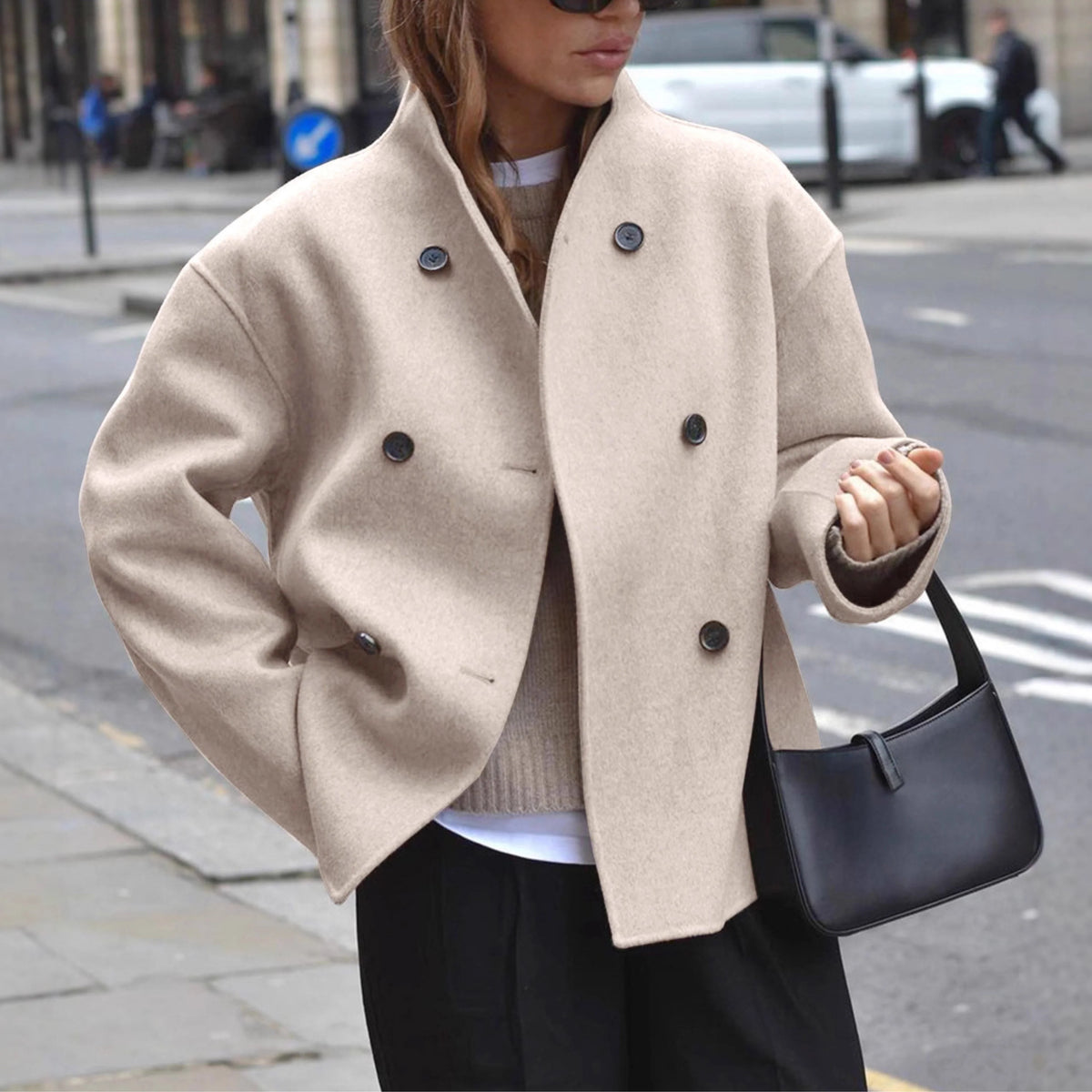 Women's Winter Coat | Cozy Long Sleeve Stand Collar Design 1
