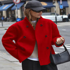 Women's Winter Coat | Cozy Long Sleeve Stand Collar Design 4