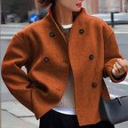 Women's Winter Coat | Cozy Long Sleeve Stand Collar Design 5