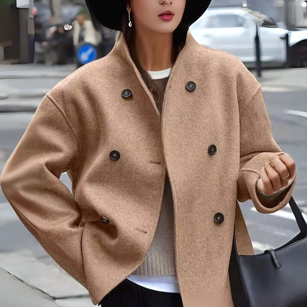 Women's Winter Coat | Cozy Long Sleeve Stand Collar Design 6