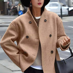 Women's Winter Coat | Cozy Long Sleeve Stand Collar Design 6