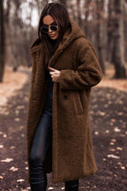 Women's Winter Coat | Wool Blend, Knee-Length, Tailored Fit with Hood 3