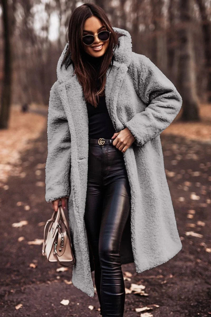 Women's Winter Coat | Wool Blend, Knee-Length, Tailored Fit with Hood 6