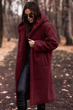 Women's Winter Coat | Wool Blend, Knee-Length, Tailored Fit with Hood 8