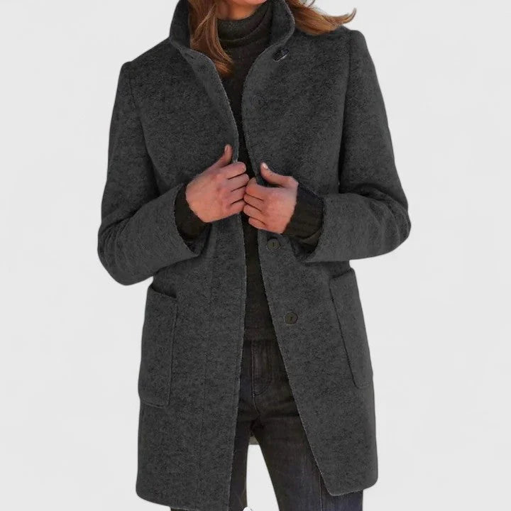 Women's Wool Trench Coat | Elegant Classic Cut, Warm Winter Layer 0